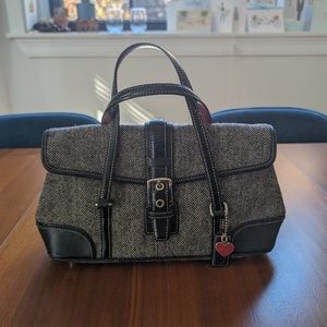 Authentic Coach handbag herringbone chevron design
